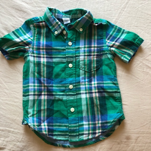 GAP Other - NWT Gap Green Plaid Short-Sleeve Shirt